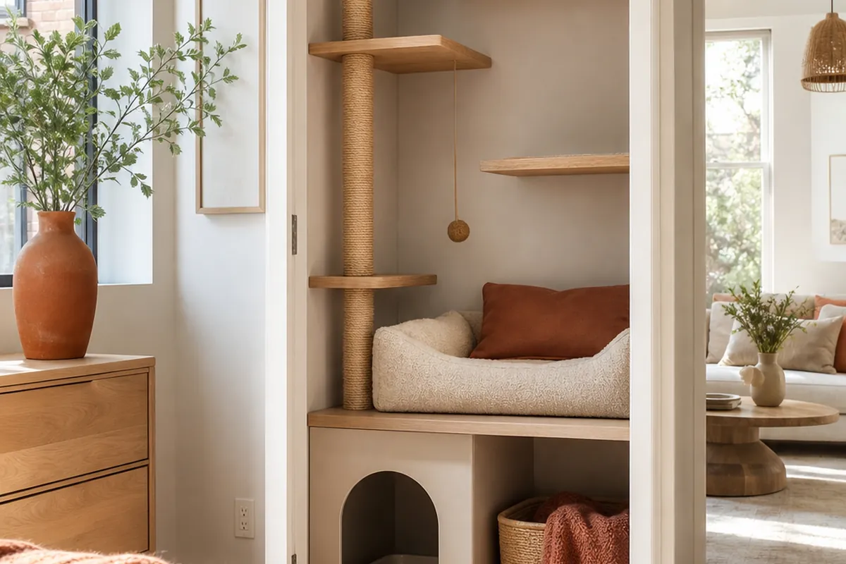 12 Cat Closet Ideas for Turning Dead Space Into a Cat Room