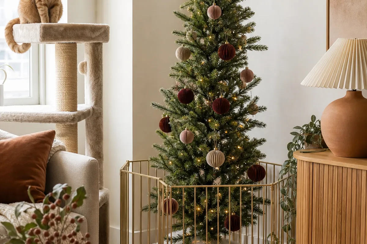 12 Cat-Proof Christmas Tree Ideas for a Small Apartment