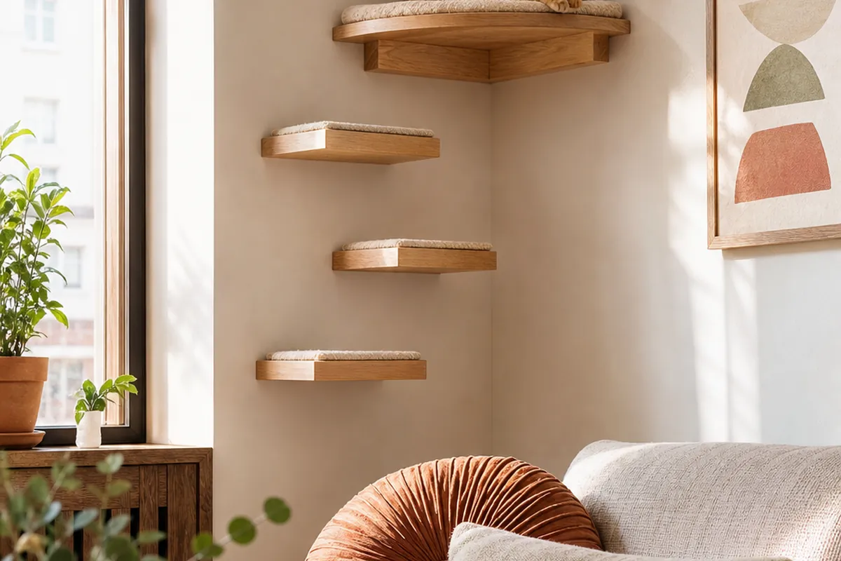 10 Corner Cat Shelf Ideas for a Small Apartment Wall