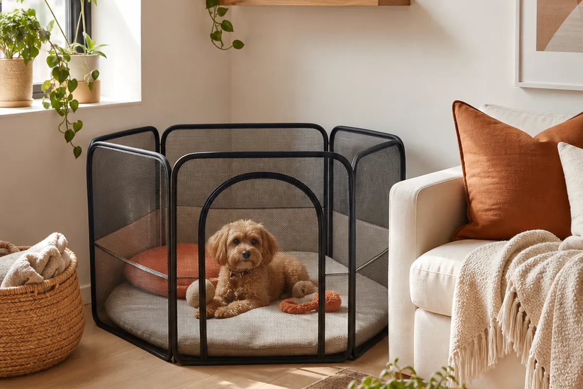 9 Dog Playpen Ideas for Small Apartment Living Rooms