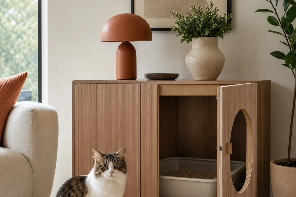13 Litter Box Enclosure Ideas That Hide the Mess