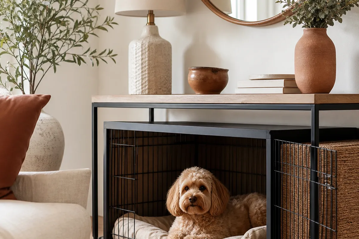 10 Small Dog Crate Ideas for Tight Corners