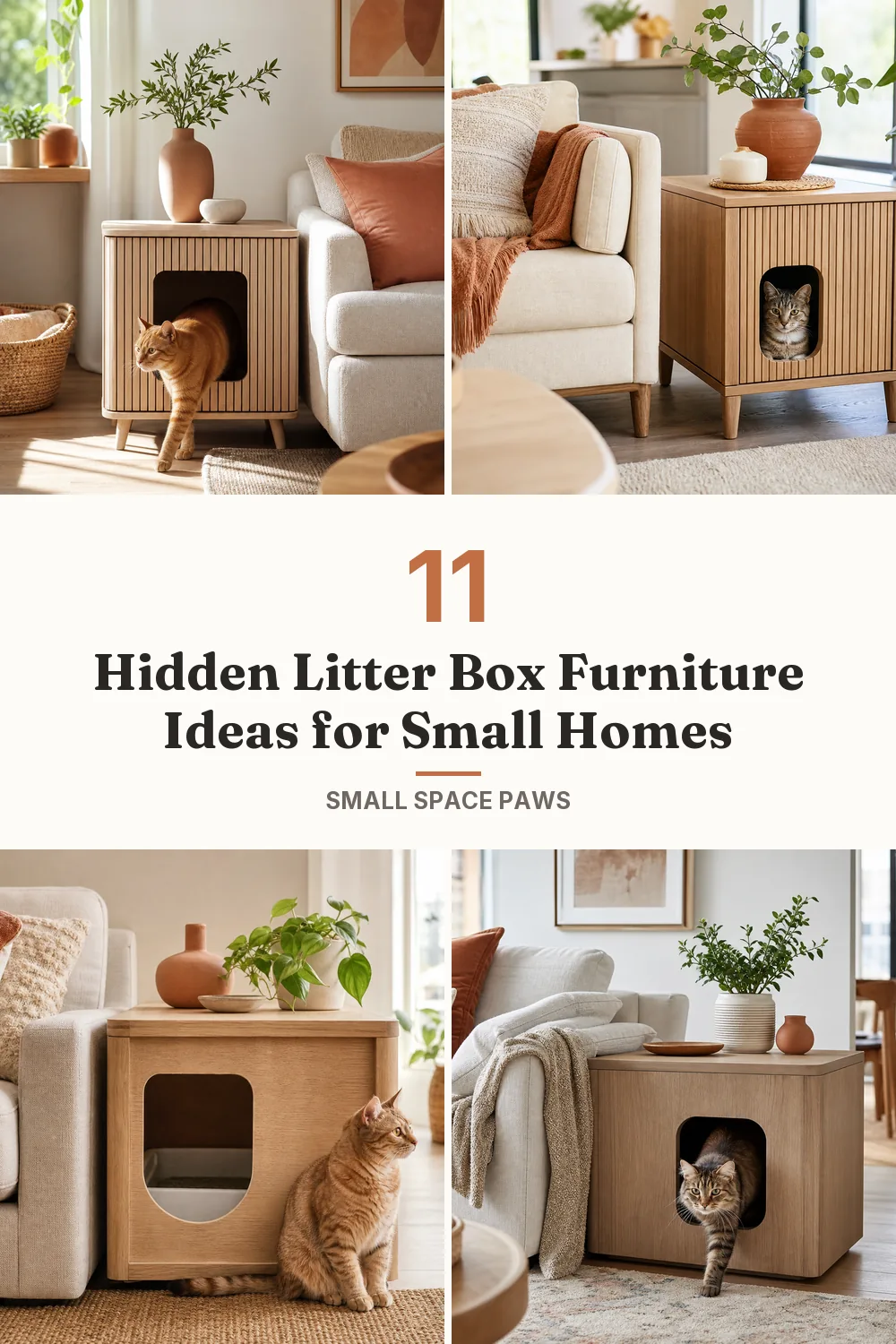 11 Hidden Litter Box Furniture Ideas for Small Homes