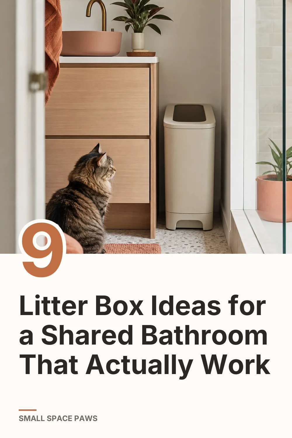 9 Litter Box Ideas for a Small Shared Bathroom