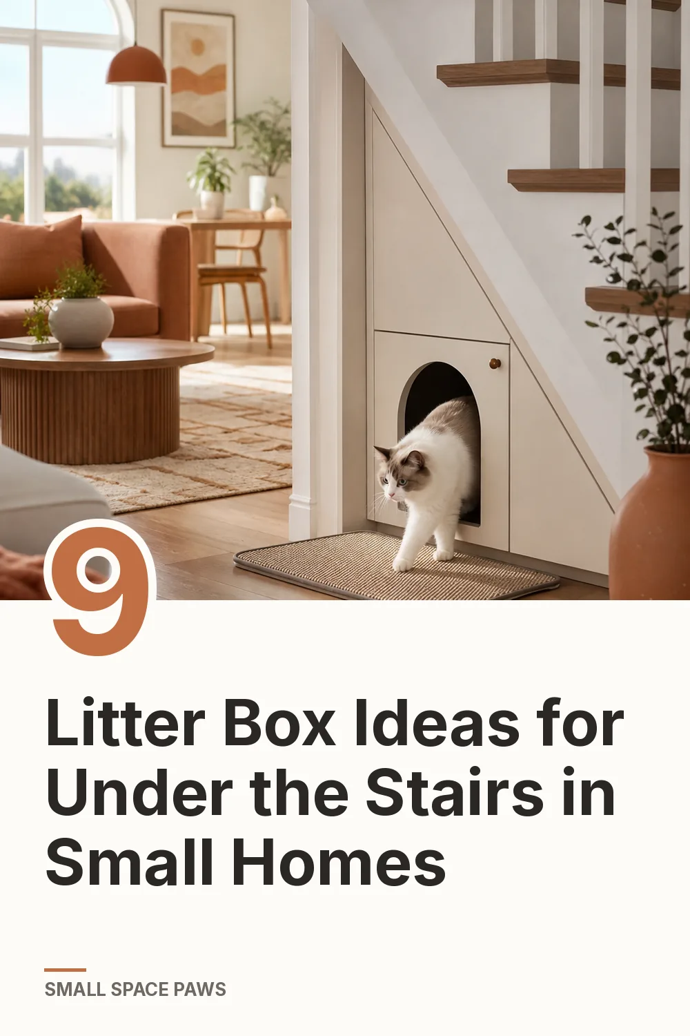 9 Litter Box Ideas for Under the Stairs in a Small Home